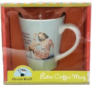 Chris's Stuff Mug Retro 50s‎ Mom Liquid Diet Ceramic Gift Mothers Day Birthday